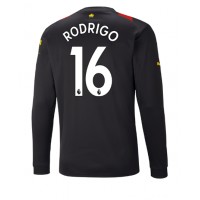 Fotbalové Dres Manchester City Rodri Hernandez #16 Venkovní 2022-23 Dlouhý Rukáv